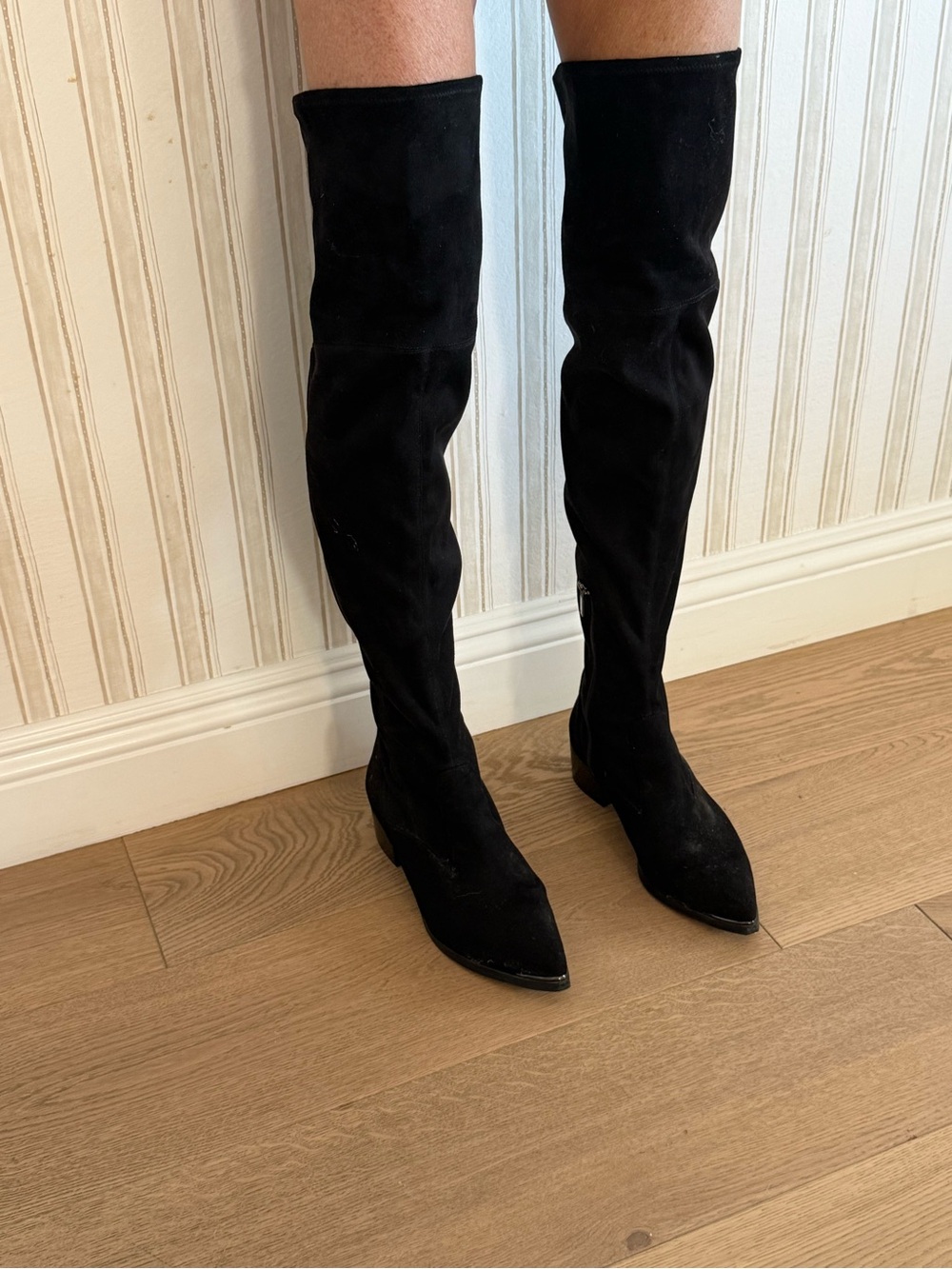 Marc Fisher Black Over-the-Knee Suede Boots